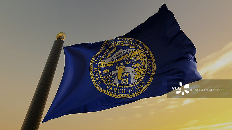 美国内布拉斯加州旗帜图片素材