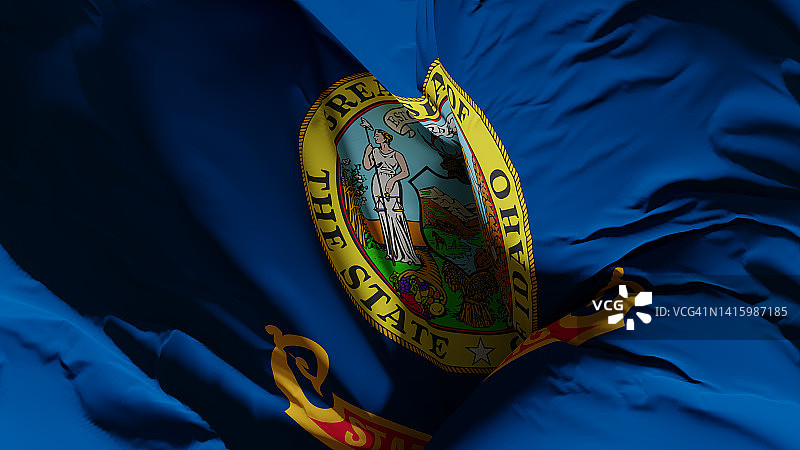 美国爱达荷州州旗图片素材