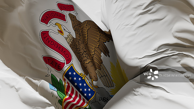 美国伊利诺伊州州旗图片素材