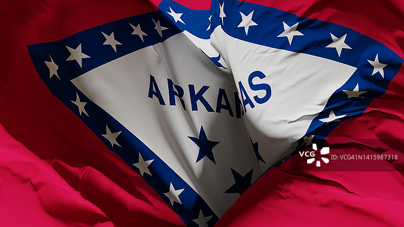 美国阿肯色州州旗图片素材