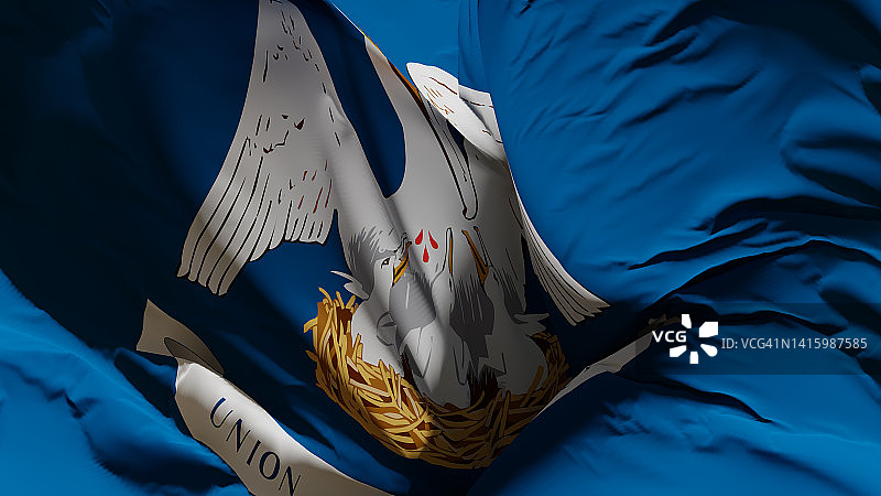 美国路易斯安那州州旗图片素材