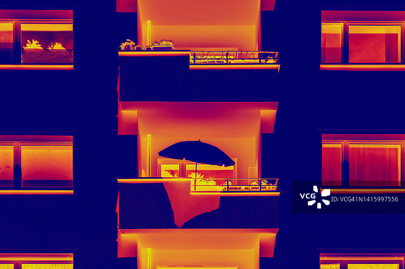 现代建筑红外外立面图片素材