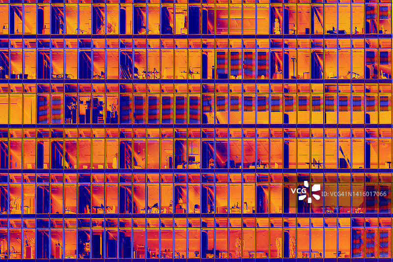 办公楼外墙 - 红外摄影（德国柏林）图片素材