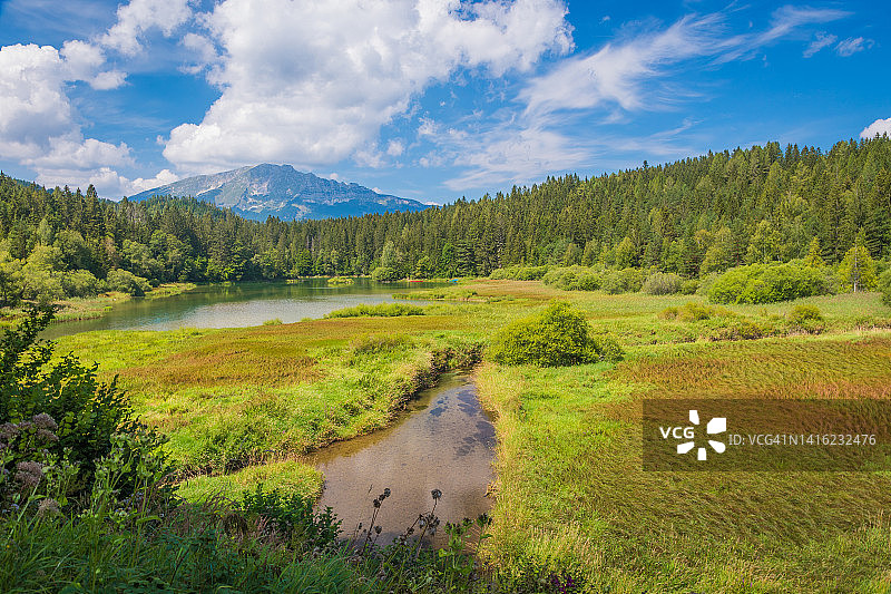 下奥地利州厄茨彻尔的高山景观图片素材