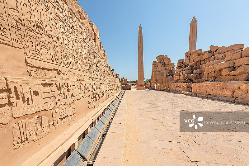 卡纳克神庙的方尖碑，卢克索，埃及图片素材