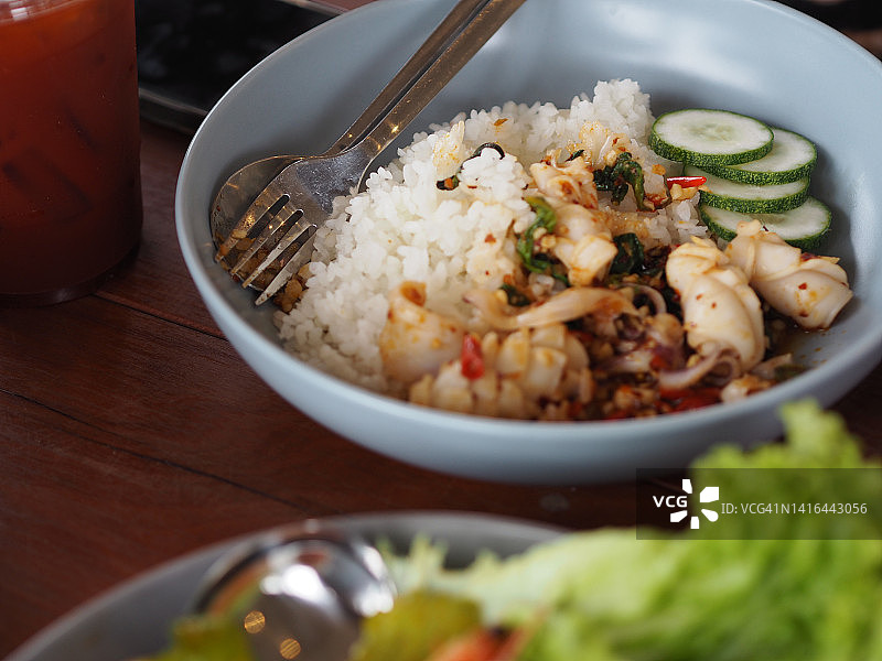 辣椒酱鱿鱼图片素材