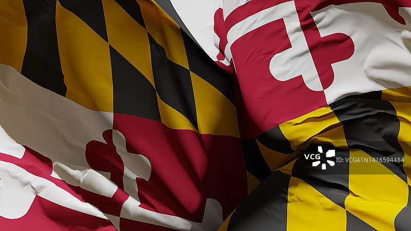 美国马里兰州旗图片素材