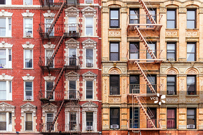 美国纽约格林威治村的公寓楼图片素材