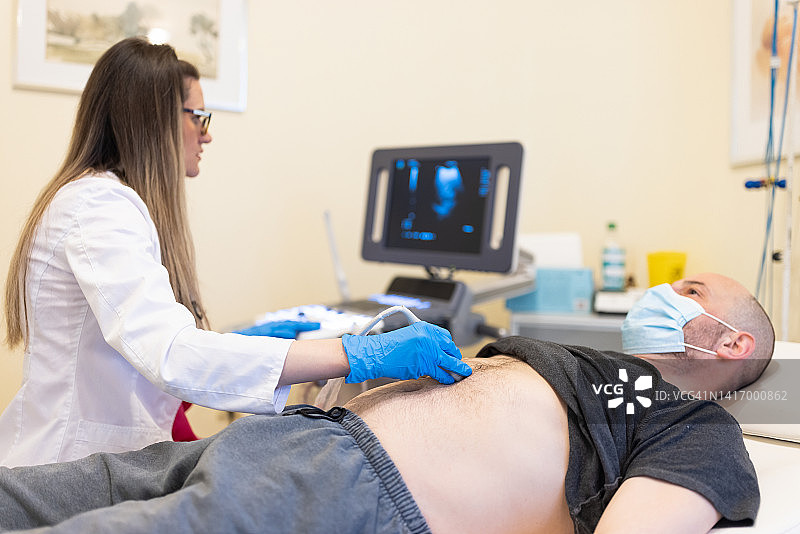 腹部超声诊断图片素材