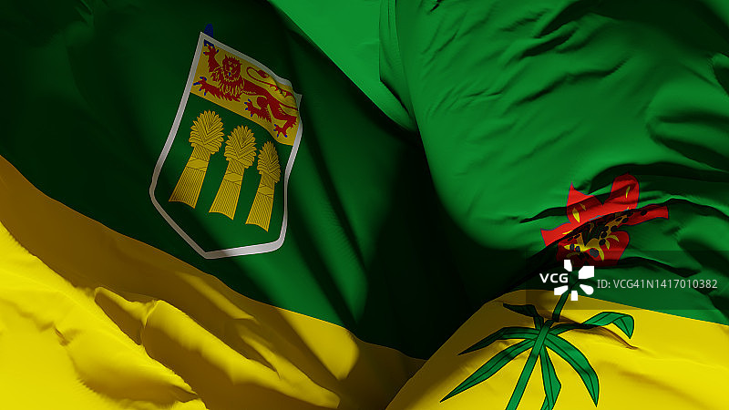 加拿大萨斯喀彻温省旗帜图片素材