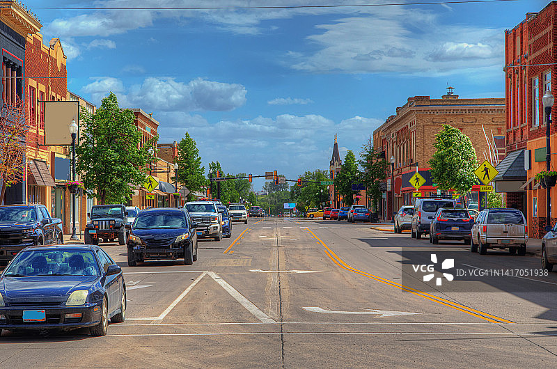 北达科他州詹姆斯敦市中心图片素材