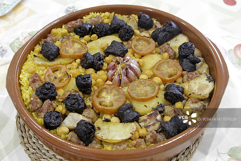 烤米饭特写图片素材