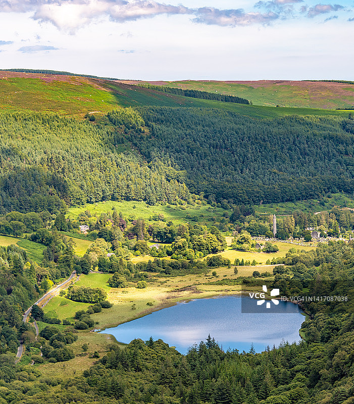 威克洛山脉的格兰达洛下湖图片素材