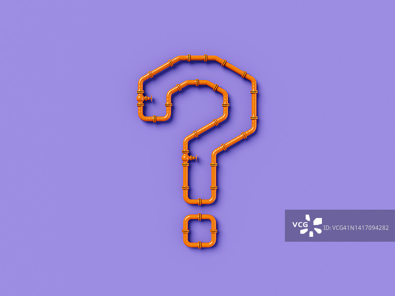 管道形成问号图片素材