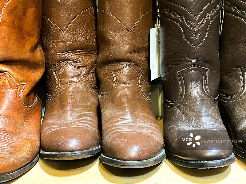 复古牛仔靴图片素材