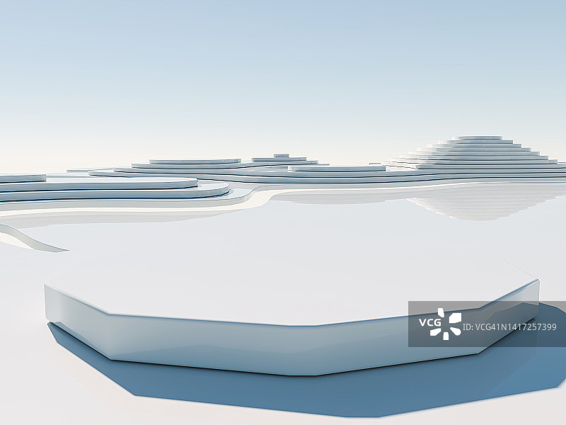 3D渲染建筑背景图片素材