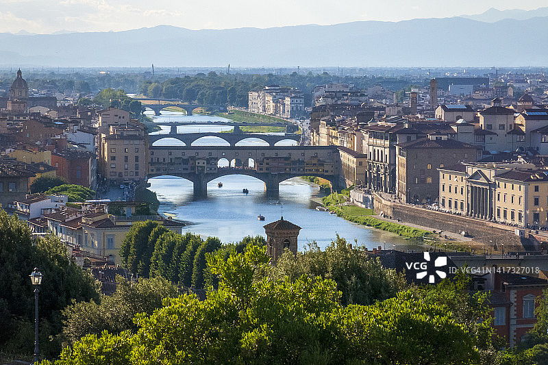 从米开朗琪罗广场俯瞰佛罗伦萨图片素材