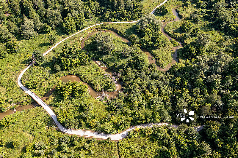 加拿大小镇克莱因堡格拉斯科公园鸟瞰图图片素材