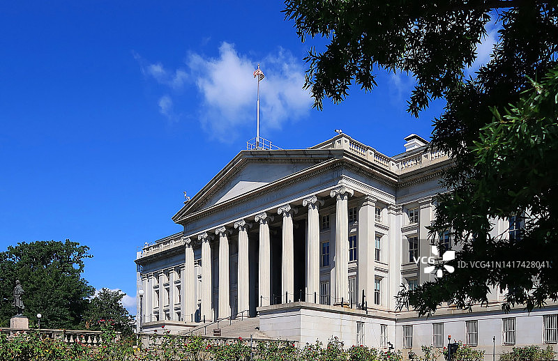 美国财政部大楼，华盛顿特区图片素材