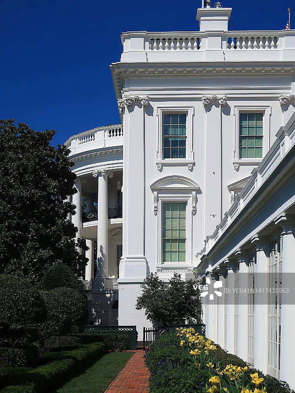 美国华盛顿特区：白宫东翼景观图片素材