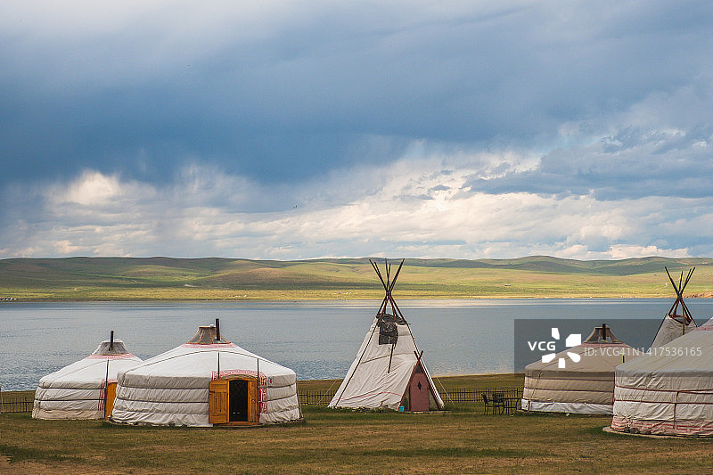 蒙古国中部乌吉湖图片素材