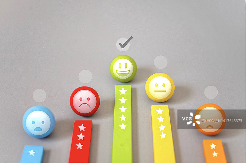 评论，评分满意度概念图片素材