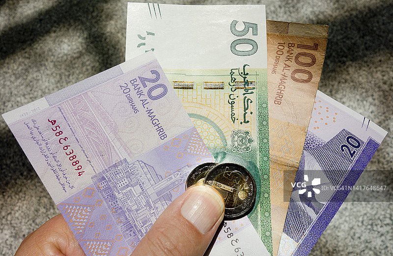 摩洛哥迪拉姆现金图片素材