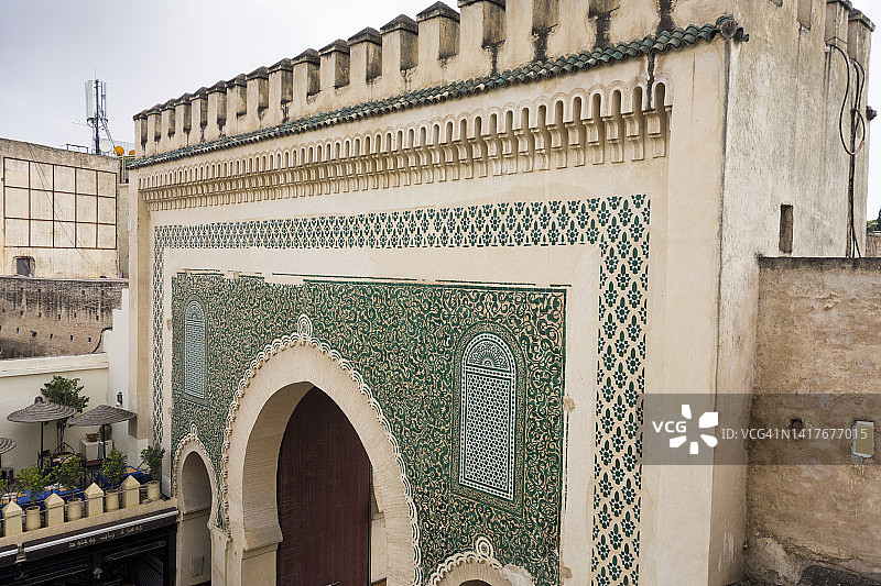 布杰卢德门 - 进入菲斯老城麦地那市场图片素材