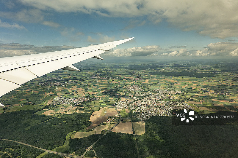 从飞机上俯瞰德国景色图片素材