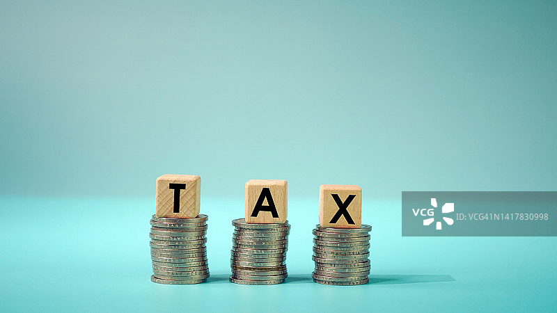 带有复制空间的TAX概念照片图片素材
