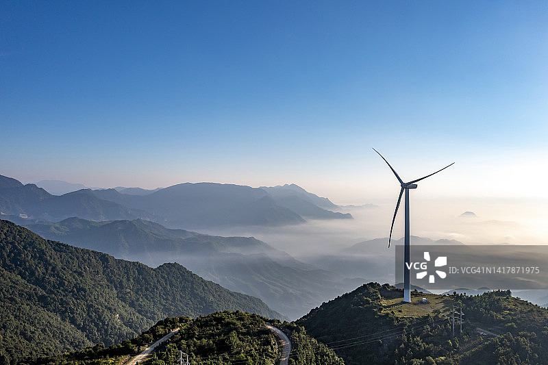 清洁能源风力发电场图片素材