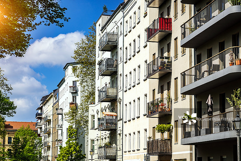 德国柏林的公寓楼图片素材