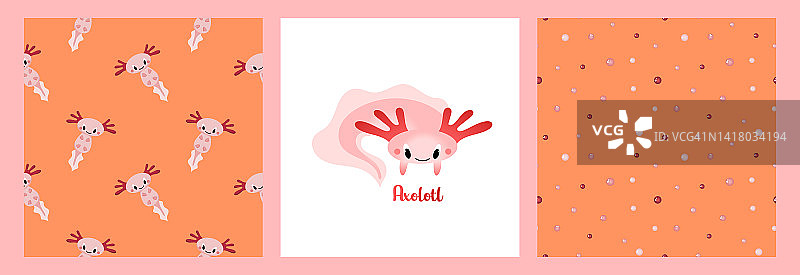 可爱卡通六角恐龙图案海报图片素材