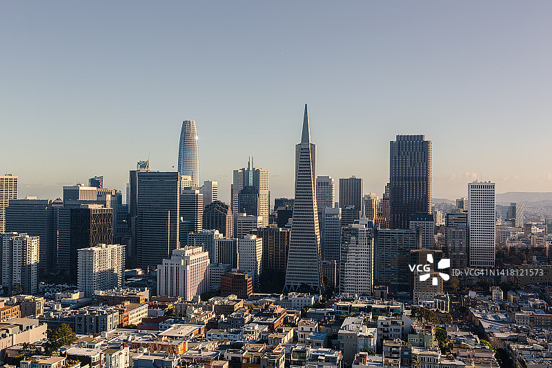 旧金山金融区天际线图片素材