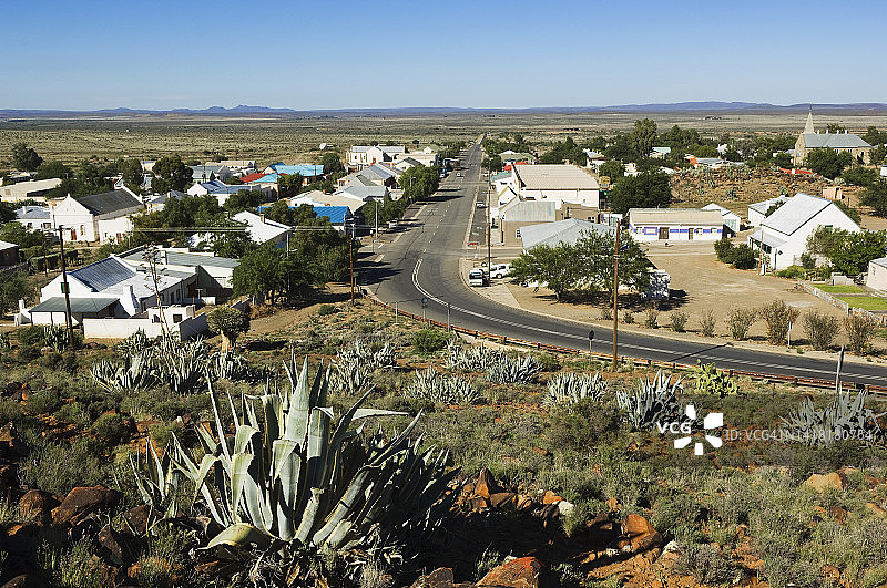 南非大卡鲁偏远孤寂的小镇图片素材