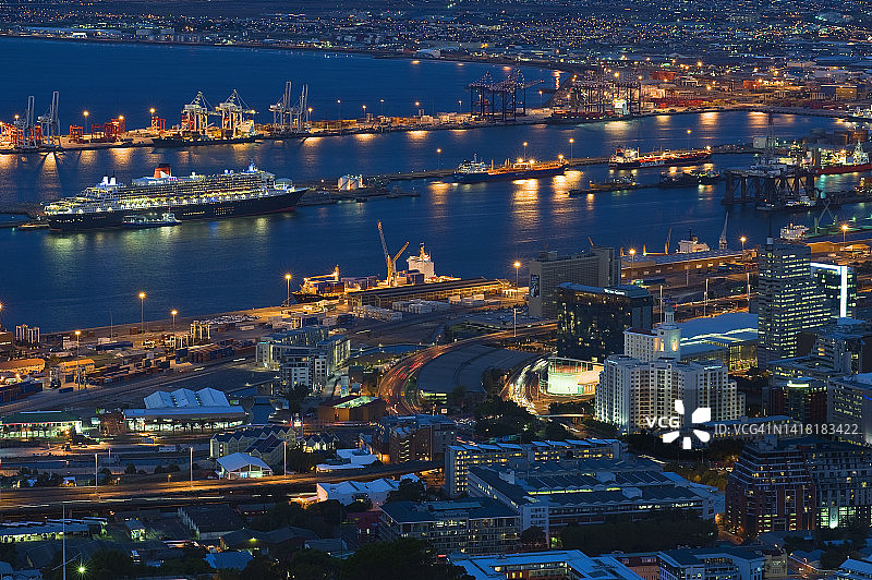 开普敦港口和海滨小镇图片素材