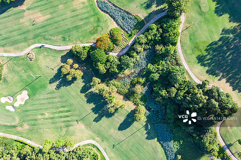 高尔夫球场航拍图片素材