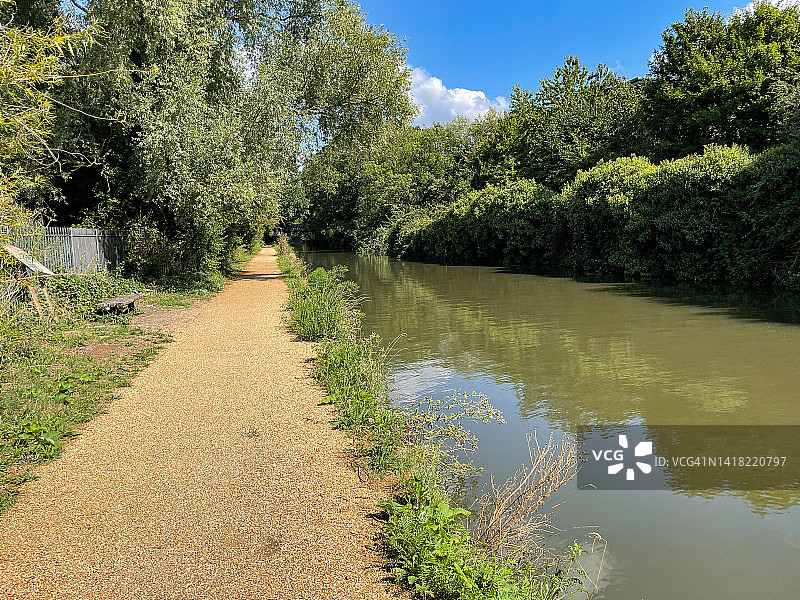 伦敦大运河拖 towpath 小路图片素材