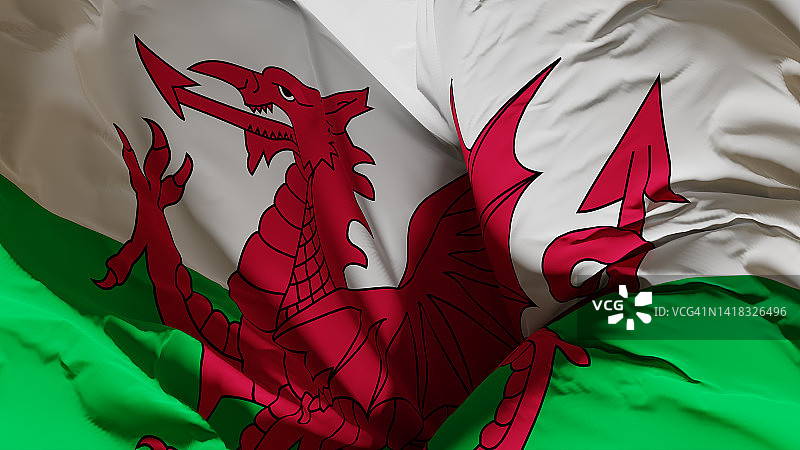 威尔士旗帜图片素材