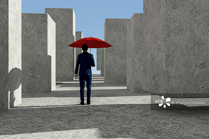 面对迷失的未来图片素材