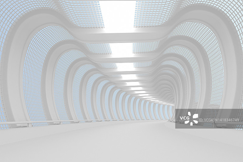 现代建筑艺术隧道图片素材