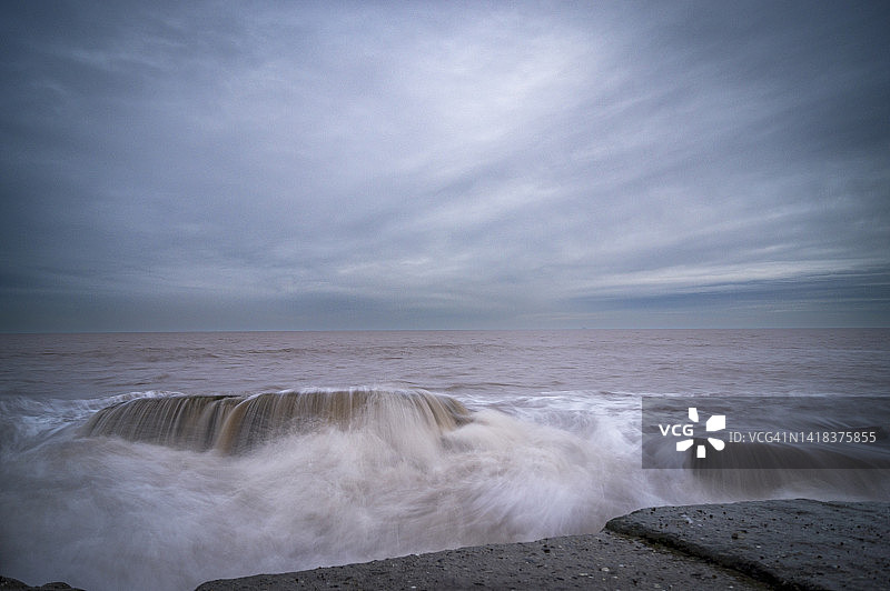 东约克郡伊辛顿海岸的海岸侵蚀图片素材