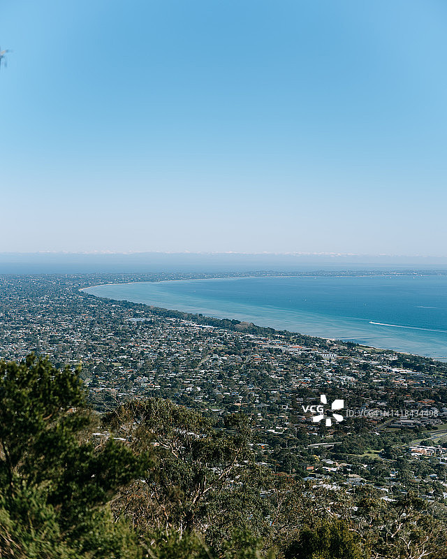 从上方俯瞰莫宁顿半岛和菲利普港图片素材