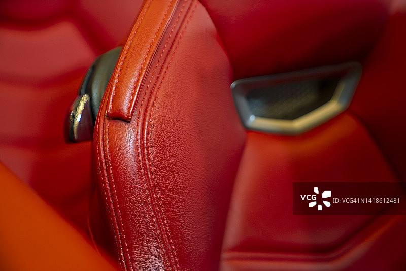 汽车真皮座椅特写图片素材