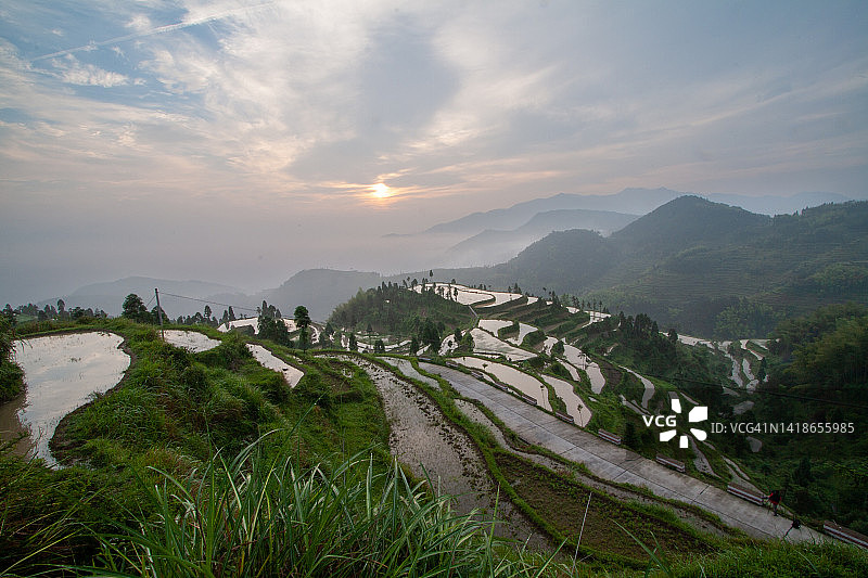 浙江南部梯田图片素材