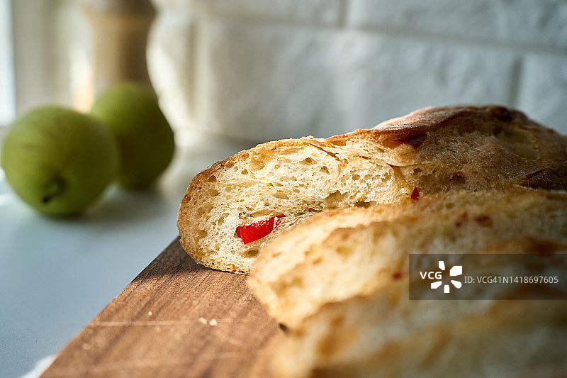 手工辣椒全麦面包图片素材