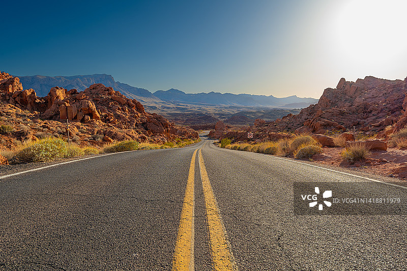 火焰谷公路图片素材