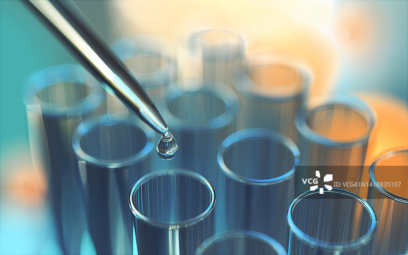 测试样品检测的特写图片素材