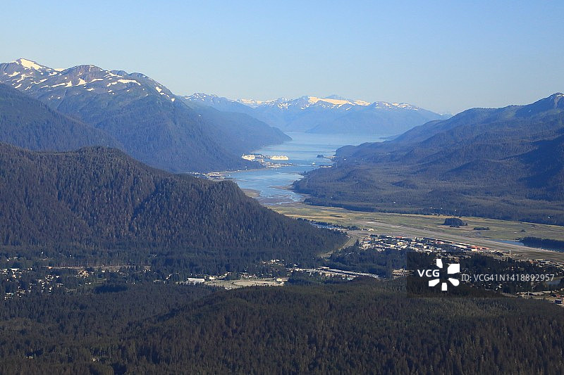 阿拉斯加朱诺市海岸风光图片素材