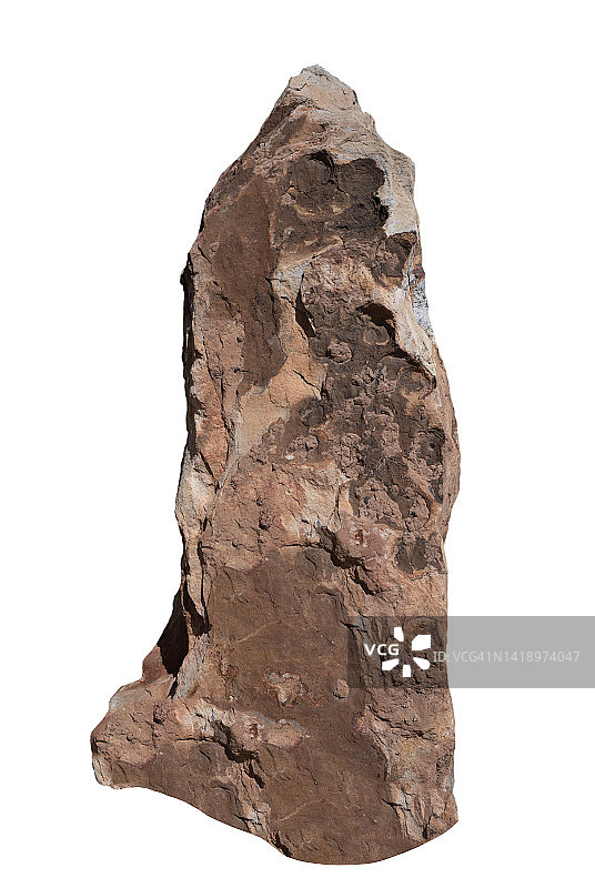 用于装饰花园设计的白色背景天然石材图片素材